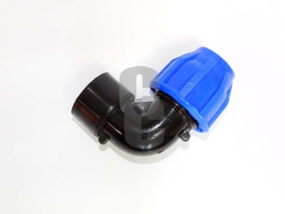 Коляно ПЕ черно ф25х3-4 - женско